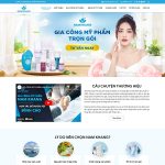 Theme WordPress gia công mỹ phẩm